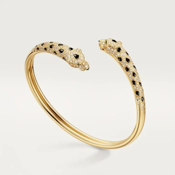 Bracelet Panthère de Cartier, petit modèle, demi-sertissage