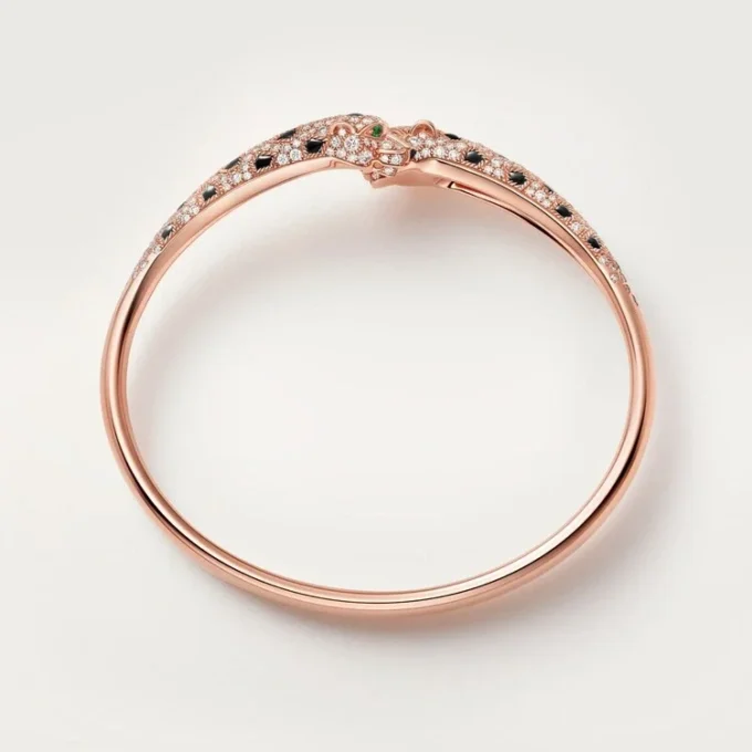 Bracelet Panthère de Cartier, petit modèle, demi-sertissage