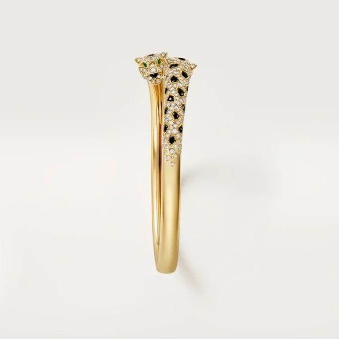 Bracelet Panthère de Cartier, petit modèle, demi-sertissage