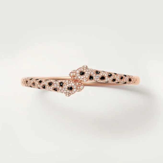 Bracelet Panthère de Cartier, petit modèle, demi-sertissage
