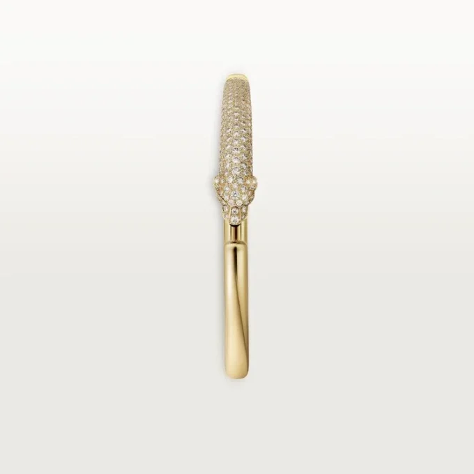 Bracelet Panthère de Cartier, petit modèle, demi-sertissage