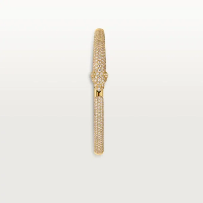 Bracelet Panthère de Cartier, petit modèle, demi-sertissage