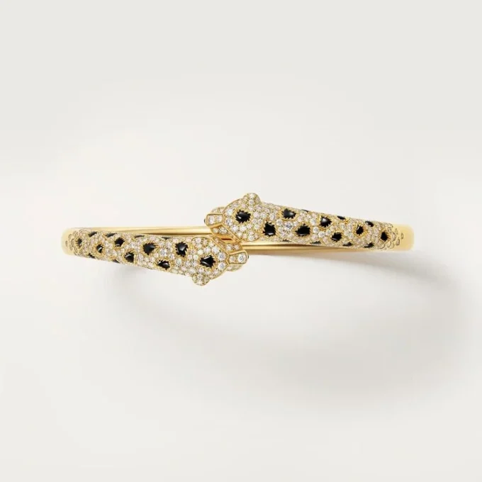 Bracelet Panthère de Cartier, petit modèle, demi-sertissage