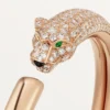 Bracelet Panthère de Cartier, petit modèle, demi-sertissage