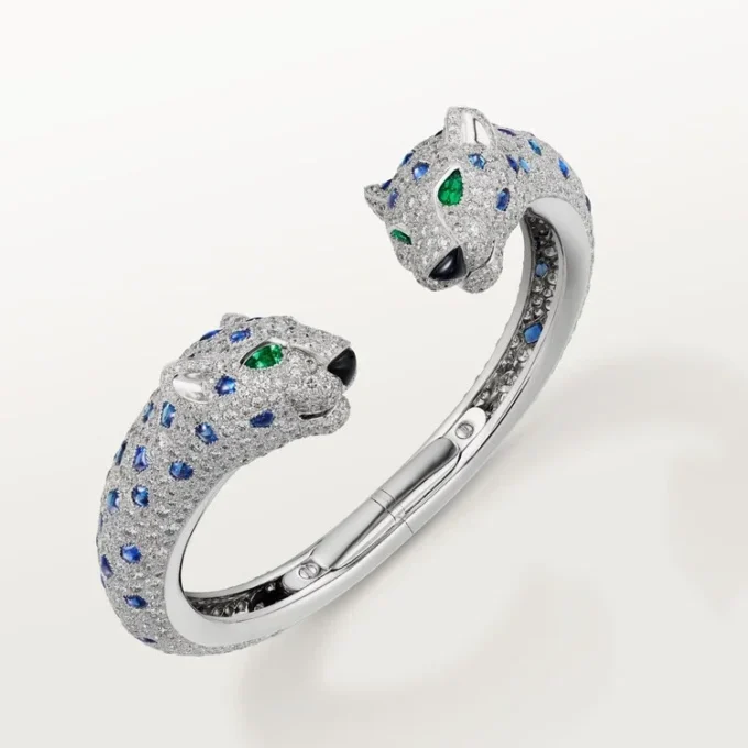 Bracelet Panthère de Cartier, saphir, pavé