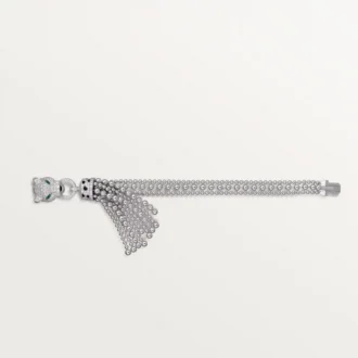 Bracelet Panthère de Cartier, sur chaîne, demi-sertissage
