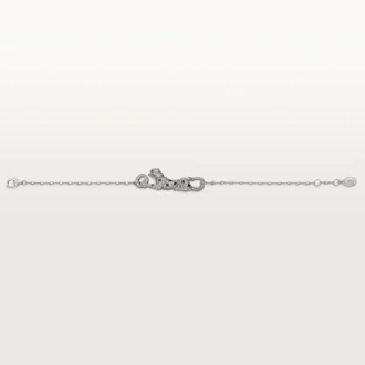 Bracelet Panthère de Cartier, sur chaîne, demi-sertissage