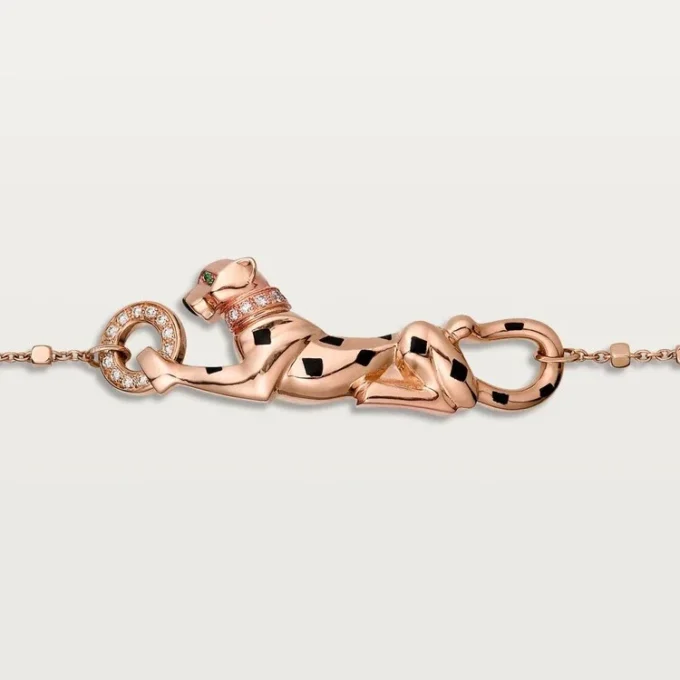 Bracelet Panthère de Cartier – Or rose, grenats tsavorites, diamants – Cartier