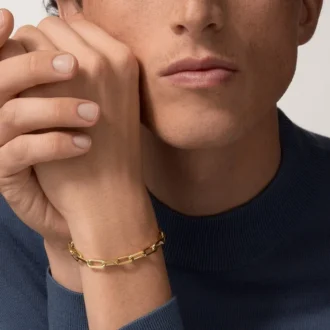 Bracelet Santos de Cartier, chaîne, modèle moyen