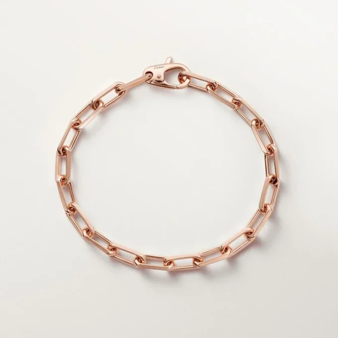 Bracelet Santos de Cartier, chaîne, modèle moyen