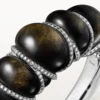 Bracelet Tressage Cartier Libre, obsidienne, diamants
