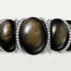 Bracelet Tressage Cartier Libre, obsidienne, diamants