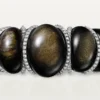 Bracelet Tressage Cartier Libre, obsidienne, diamants