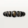 Bracelet Tressage Cartier Libre, obsidienne, diamants