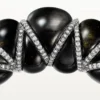 Bracelet Tressage Cartier Libre, obsidienne, diamants