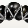 Bracelet Tressage Cartier Libre, obsidienne, diamants