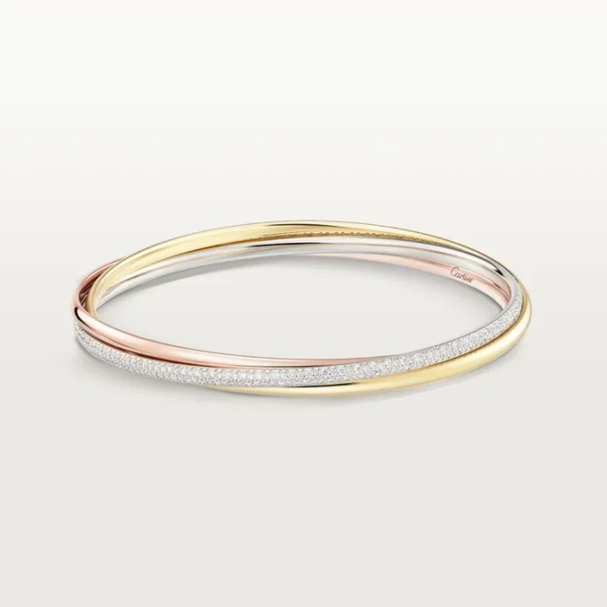 Bracelet Trinity, petit modèle, demi-sertissage