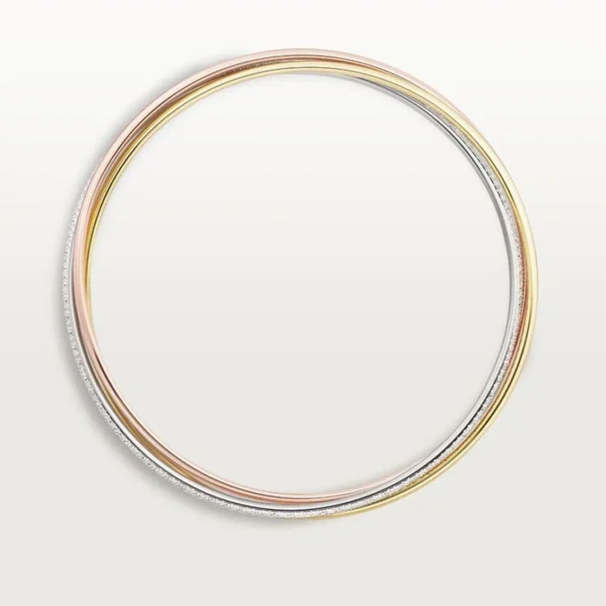 Bracelet Trinity, petit modèle, demi-sertissage