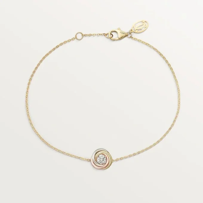 Bracelet Trinity, sur chaîne, 1 diamant