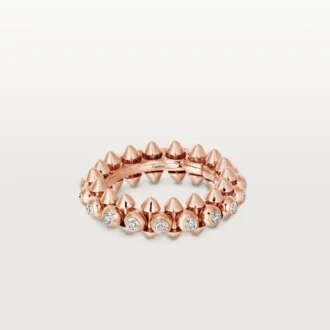 Clash De Cartier – Bague pavée de diamants en or rose | Cartier US