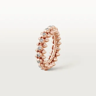 Clash De Cartier – Bague pavée de diamants en or rose | Cartier US