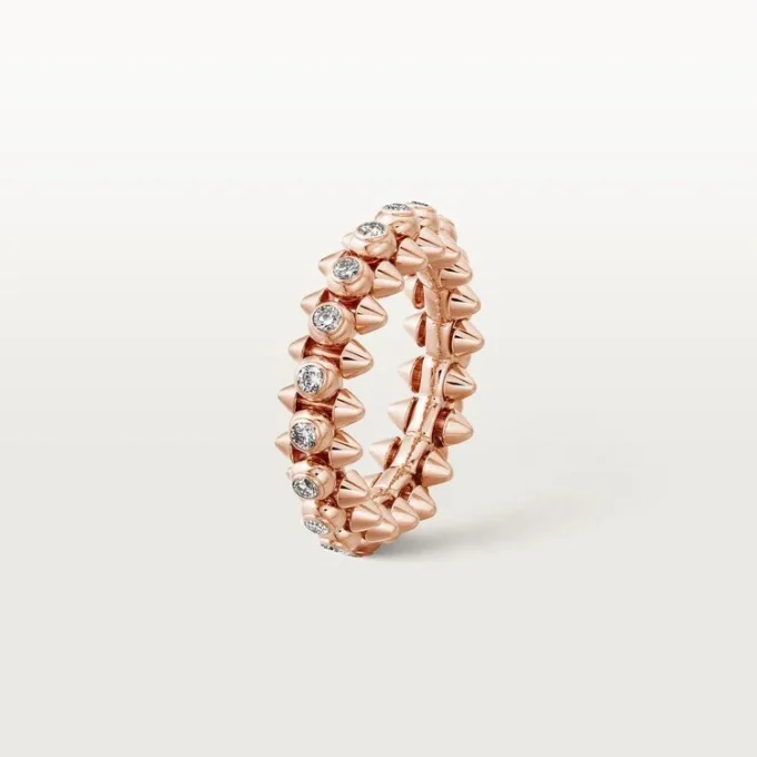 Clash De Cartier – Bague pavée de diamants en or rose | Cartier US