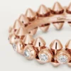 Clash De Cartier – Bague pavée de diamants en or rose | Cartier US