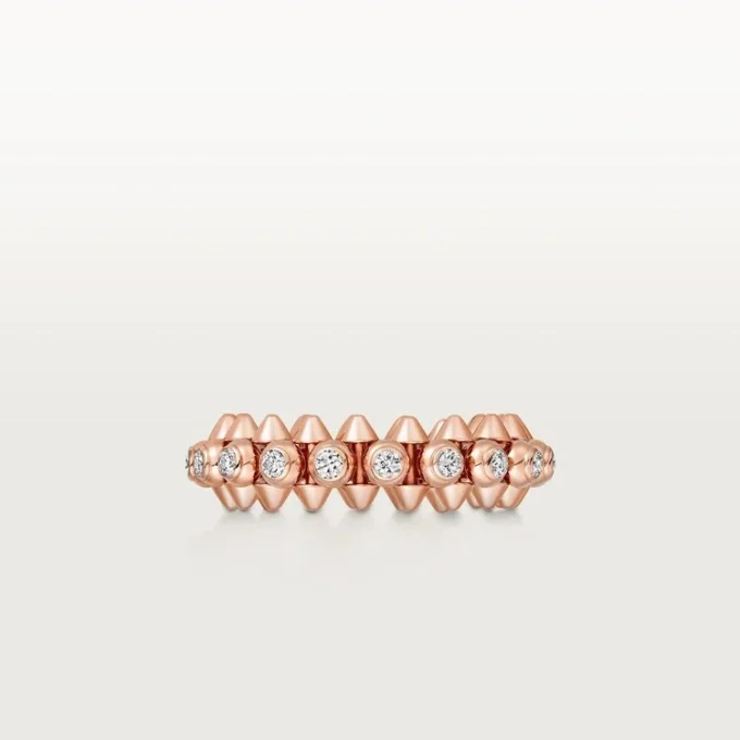 Clash De Cartier – Bague pavée de diamants en or rose | Cartier US