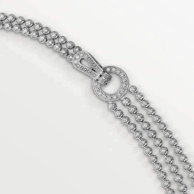 Collier Agrafe, diamants taille brillant, pavé Collier Agrafe, diamants taille brillant, pavé