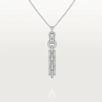 Collier Agrafe – Or blanc, diamants – Cartier