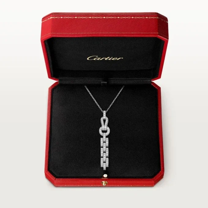 Collier Agrafe – Or blanc, diamants – Cartier Collier Agrafe – Or blanc, diamants – Cartier