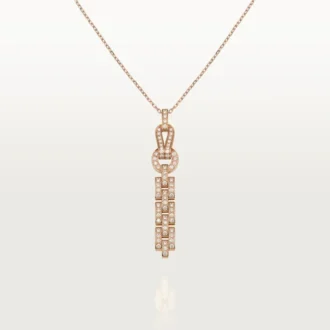 Collier Agrafe – Or rose, diamants – Cartier