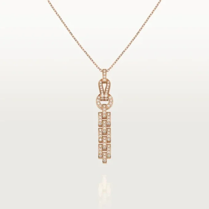 Collier Agrafe – Or rose, diamants – Cartier