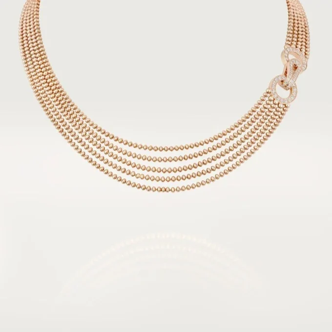 Collier Agrafe, petit modèle, semi-sertie Collier Agrafe, petit modèle, semi-sertie