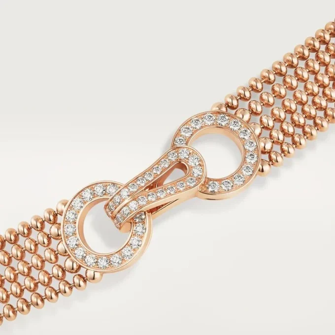 Collier Agrafe, petit modèle, semi-sertie Collier Agrafe, petit modèle, semi-sertie