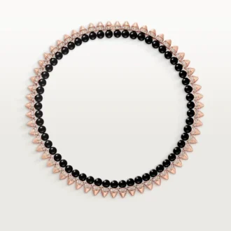 Collier Clash de Cartier, flexible, onyx, modèle extra-large, diamants