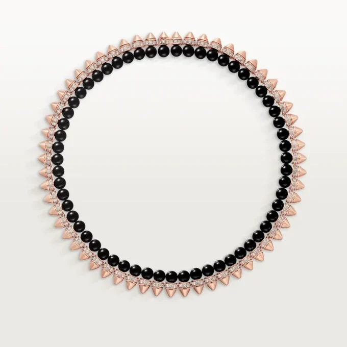 Collier Clash de Cartier, flexible, onyx, modèle extra-large, diamants