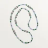 Collier de haute joaillerie – Or blanc, calcédoine, skarn, turquoise, laque noire, diamants – Cartier