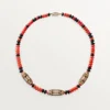 Collier de haute joaillerie – Or rose, corail, onyx, laque noire, diamants – Cartier