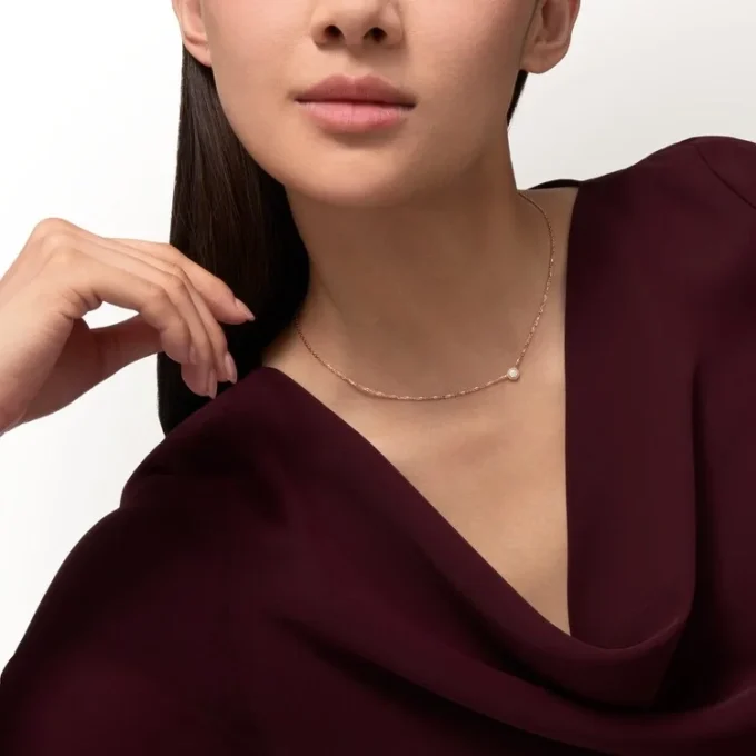 Collier Diamants Légers, LM – Or rose, diamant – Cartier