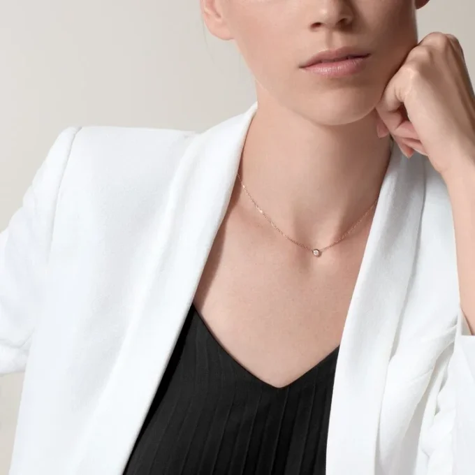 Collier Diamants Légers, LM – Or rose, diamant – Cartier
