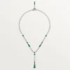 Collier En Équilibre, émeraude, pavé