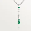 Collier En Équilibre, émeraude, pavé