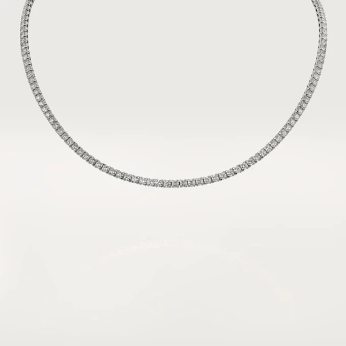 Collier Lignes Essentielles, diamants taille brillant