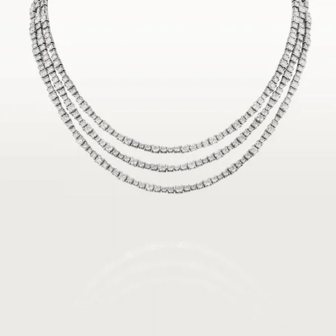 Collier Essential Lines – Or blanc, diamants – Cartier