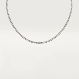 Collier Essential Lines – Or blanc, diamants – Cartier