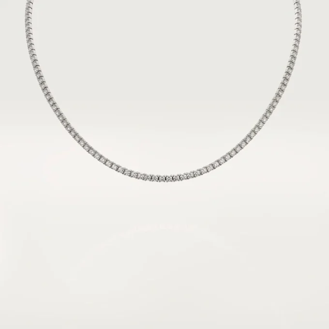 Collier Lignes Essentielles, diamants taille brillant