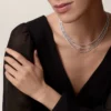 Collier Essential Lines – Or blanc, diamants – Cartier