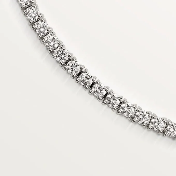 Collier Lignes Essentielles, diamants taille brillant