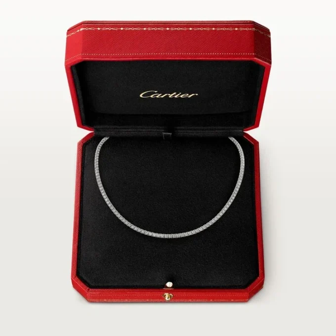 Collier Lignes Essentielles, diamants taille brillant